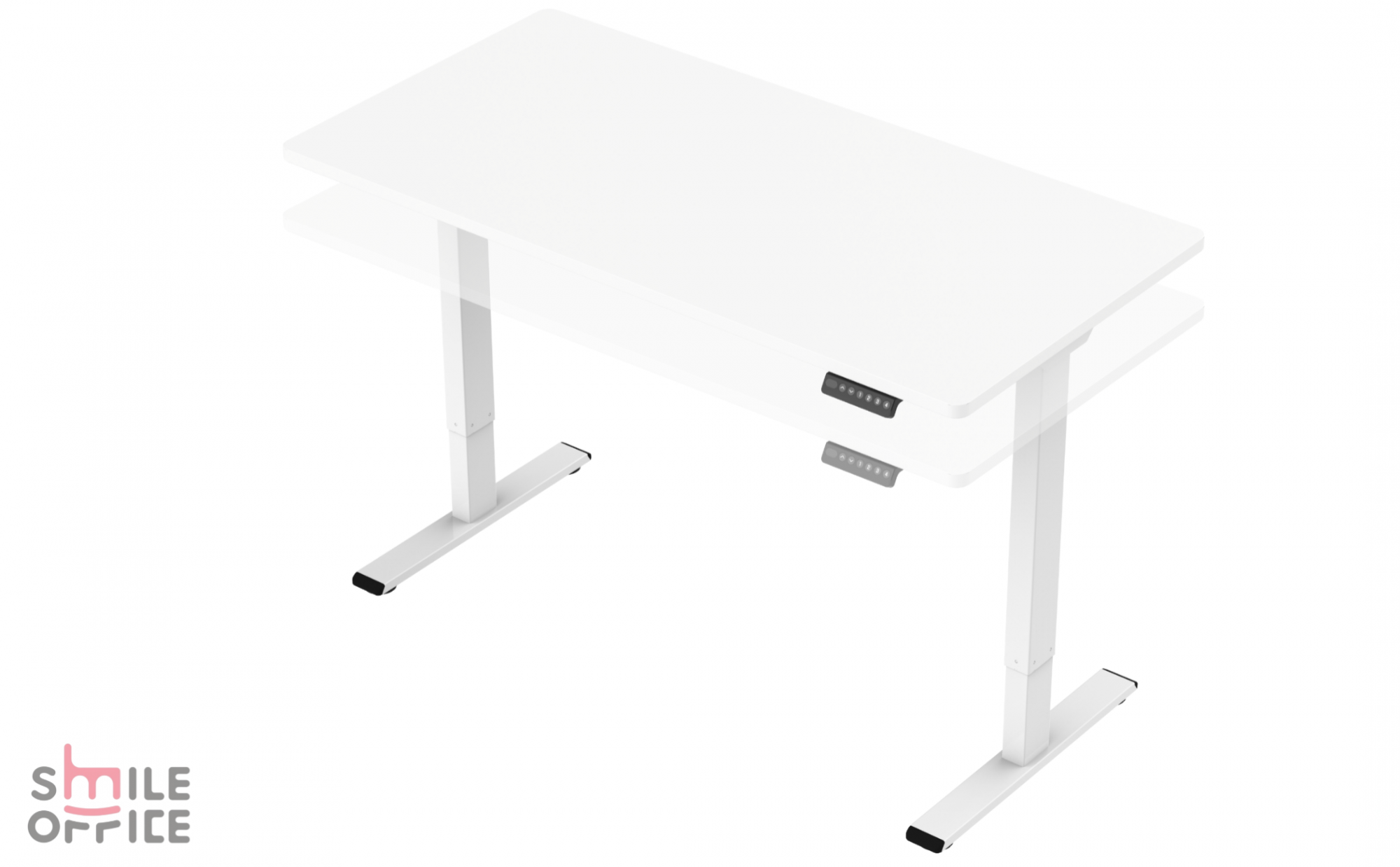 שולחן עבודה חשמלי דגם monitor לבן