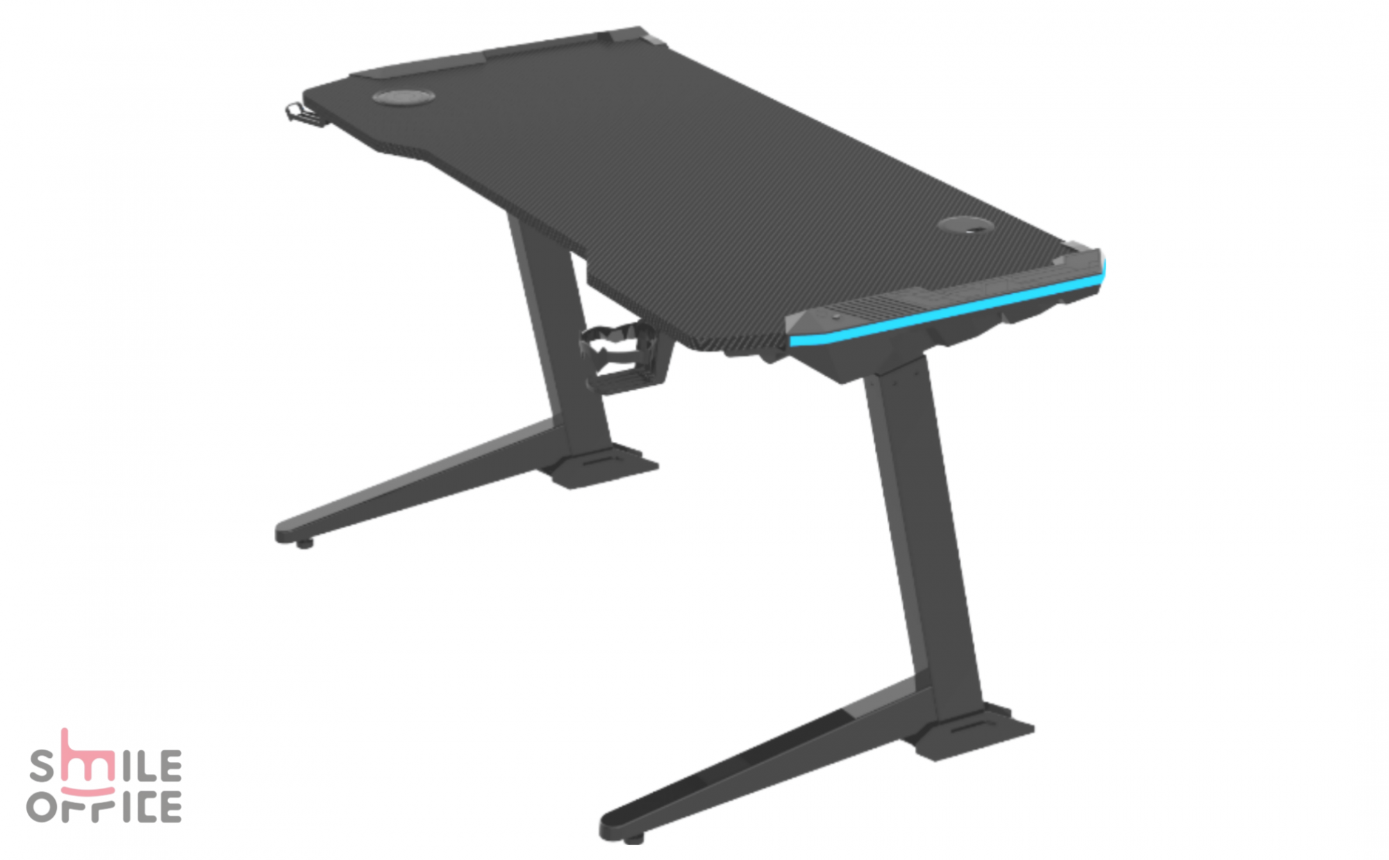 שולחן עבודה חשמלי דגם GAMING שחור