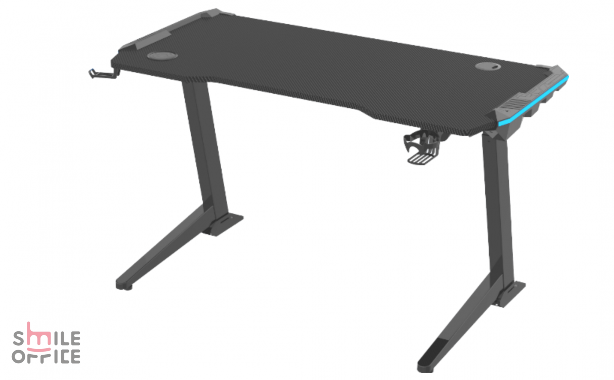 שולחן עבודה חשמלי דגם GAMING שחור