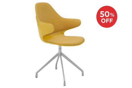 כסא לחדר ישיבות-ויולט צהוב