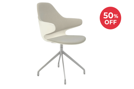 כסא לחדר ישיבות - ויולט לבן